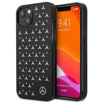 Mercedes iPhone 13 mini Case Silver Stars Pattern, Black