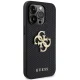 Чехол Guess для iPhone 15 Pro Perforated 4G Glitter Logo, черный