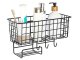 Hanging Wall Organizer with 3 Hooks and Tissue Holder, Loft Style