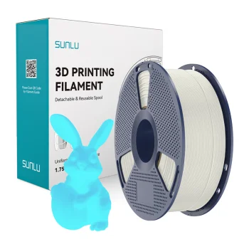 3D printera kvēldiegs Sunlu PLA Glow W-Blu, 1.75 mm, 1 kg, spīd tumsā, balts un zils