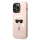 Karl Lagerfeld Silicone Karl\'s Head iPhone 14 Pro vāciņš ar MagSafe, rozā