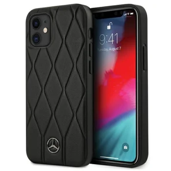 Mercedes iPhone 12 mini vāciņš Wave Line, melns