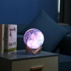 Ночник 3D Луна Декоративная лампа c пультом - 16 цветов