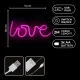Forever Light LED Neons LOVE, Rozā (Baterijas + USB)