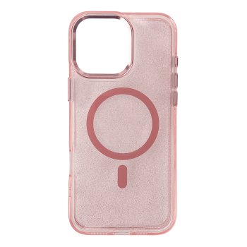 Glitter Case MagSafe iPhone 16 Pro Max vāciņš, rozā