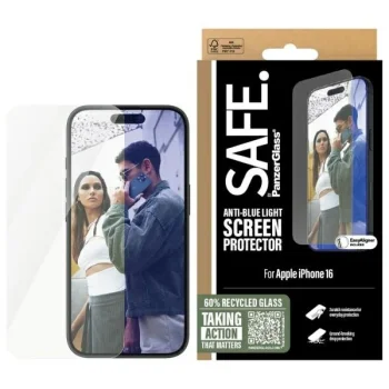 SAFE by PanzerGlass iPhone 16 / 15 6.1" ekrāna aizsardzība pret zilu gaismu SAFE95879 | Screen Protection...
