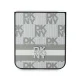 DKNY Checkered Pattern Printed Stripes vāciņš telefonam Samsung Galaxy Z Flip 6, bēšs