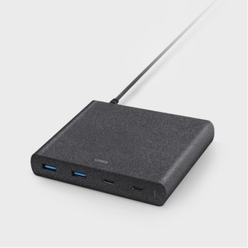 HUB Uniq Surge LITHOS Collective 90W 2xUSB-A QC 3.0 / 2xUSB-C PD 3.0 - чёрный