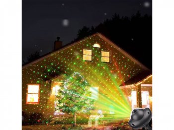 Dārza Iekštelpu LED Projektors Lāzera Lampa Disko Gaismas Prožektors, Melns | Outdoor Indoor Projector Laser Disco...