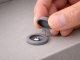 Hinged Screw Covers 100 Pack for Furniture and Cabinets, Light Gray