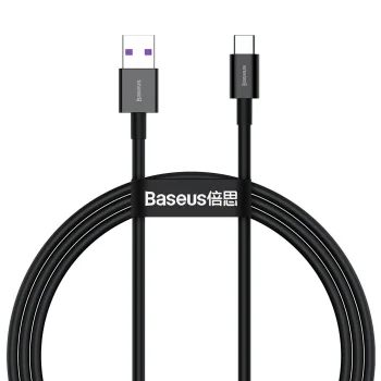 Baseus Superior Series USB to USB Type C Data Charging Cable, 66W, 1m, Black | Провод для Зарядки...