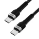 Кабель Wozinsky WNBCC2 USB-C на USB-C, 65W PD, 2 м, Черный