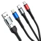 Кабель 3mk Hyper Cable N-SERIES 6 в 1 USB-C USB-A - USB-C Lightning Micro 1.2м 18W черный