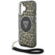 Guess HC IML Leopard Triangle Cord Strap MagSafe vāciņš iPhone 16, Brūns