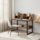 Datorgalds ar plauktiem 120x60 cm ModernHome loft stilā, gaišs ozols