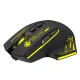 Wozinsky WMGB-1181 bezvadu optiskā spēļu pele 3200 DPI, melna/dzeltena