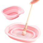 Silicone cleaning bowl for makeup brushes and sponges