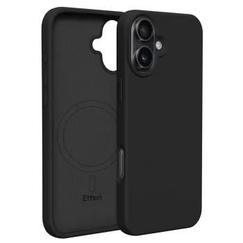 Etteri Silicone Mag vāciņš Apple iPhone 16 (6,1"), melns