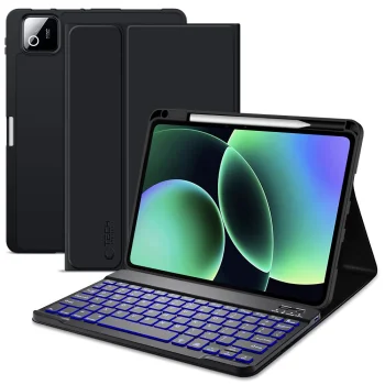 Tech-Protect SC Pen + Keyboard vāciņš ar tastatūru Xiaomi Pad 7 / 7 Pro / 8 / 8 Pro 11.2", melns