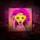 Forever Light ART LED neons POWER WOMAN, Dzeltens/Violets