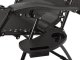 Folding Garden and Beach Lounger Zero Gravity 2in1 with Canopy, Black