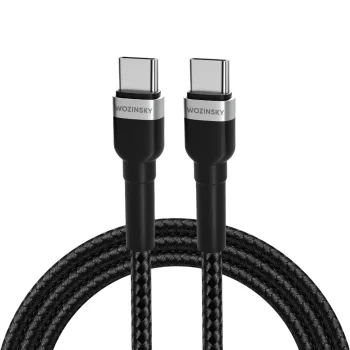 Кабель Wozinsky WNBCC1 USB-C на USB-C PD 65W 1м Черный
