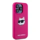 Karl Lagerfeld iPhone 15 Pro Max vāciņš Silicone Choupette Head MagSafe, rozā