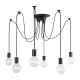 Griestu lampa ar 6 svirām ZD74, melna