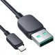 Joyroom Multi-Color Series A14 Lightning uz USB-A kabelis, 2.4A, 1.2m, melns
