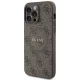 Apple iPhone 14 Pro 6.1\'\' Guess 4G Collection Leather Metal Logo MagSafe Case Cover, Brown | Telefona Maciņš Vāks...