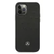 Mercedes iPhone 12 Pro Max vāciņš Leather Stars Pattern, melns