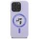 Чехол Karl Lagerfeld Silicone Karl&Choupette Heads Ring MagSafe для iPhone 16 Pro, Фиолетовый