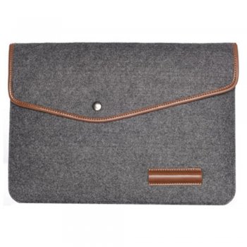 Apple MacBook Air Pro 15" Woolen Laptop Sleeve Bag Case - Dark Grey | Portatīva datora soma apvalks