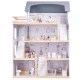 Bērnu spēļu koka leļļu māja ar mēbelēm konstruktors, 80cm | Wooden Play Dollhouse with Furniture