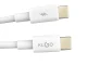 Ātrais sienas lādētājs 35W divas pieslēgvietas USB-C un USB-A ar kabeli, balts