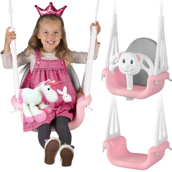 Детские качели 3-в-1 Ricokids Miś, Розовые