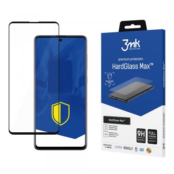 Samsung Galaxy A71 5G Black Aizsargstikls uz Visu Ekrānu | 3MK Hard Glass Max Tempered Fullscreen Protector