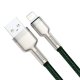 USB to Lightning Cable Baseus Cafule CALJK-A06 2.4A 1m Green