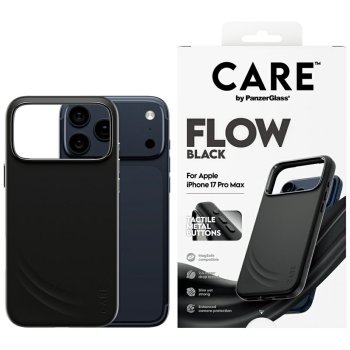 PanzerGlass iPhone 17 Pro Max vāciņš CARE Feature FLOW MagSafe, melns