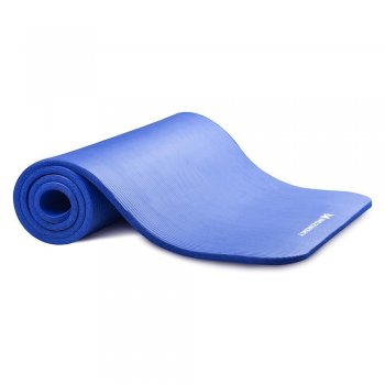 Wozinsky Sporta vingrošanas jogas fitnesa paklājs NBR, 181cm x 63cm x 1cm biezais, Zils | Foam Fitness Yoga Mat