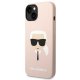 Karl Lagerfeld Silicone Karl\'s Head MagSafe Case for iPhone 14 Plus / 15 Plus - Pink