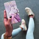 Samsung Galaxy A35 ( SM-A356E/DS ) Tech-Protect Wallet Book Case Cover, Pink Marble | Telefona Vāciņš Maciņš...
