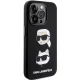 Karl Lagerfeld iPhone 15 Pro Max vāciņš Silicone Karl & Choupette Head, melns
