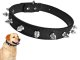 Adjustable Eco-Leather Studded Dog Collar L