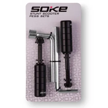 Пеги для самоката Soke с ключами, 2 шт., черные