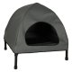 Dog and Cat Bed House, Pet Tent, 60x54x44 cm, Grey/Black