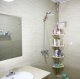 Telescopic Adjustable Corner Shower Bathroom Shelf, White