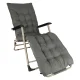 Folding Garden Sun Lounger with Cushions and Armrests, Grey