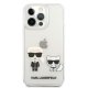 Karl Lagerfeld Karl & Choupette vāciņš Apple iPhone 13 Pro Max - Caurspīdīgs