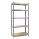 Metāla plaukts Humberg HR-812 ar pārvalku, 180x90x40 cm, sudraba
